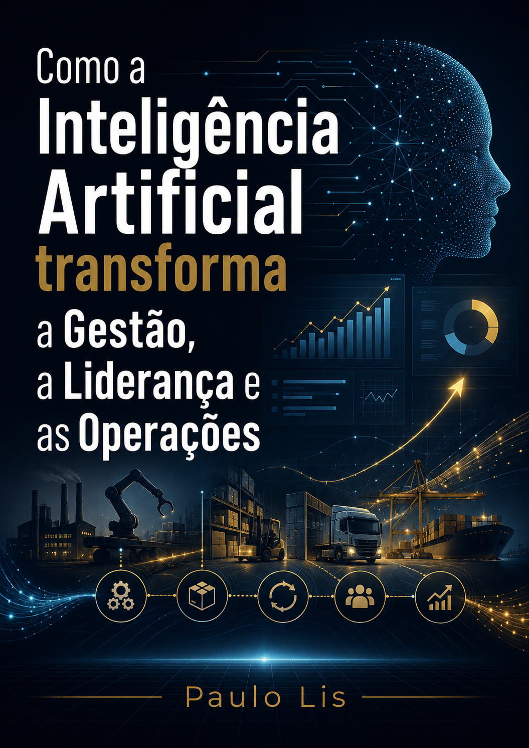 Capa oficial do livro Como a Inteligência Artificial transforma a Gestão, a Liderança e as Operações, de Paulo Lis